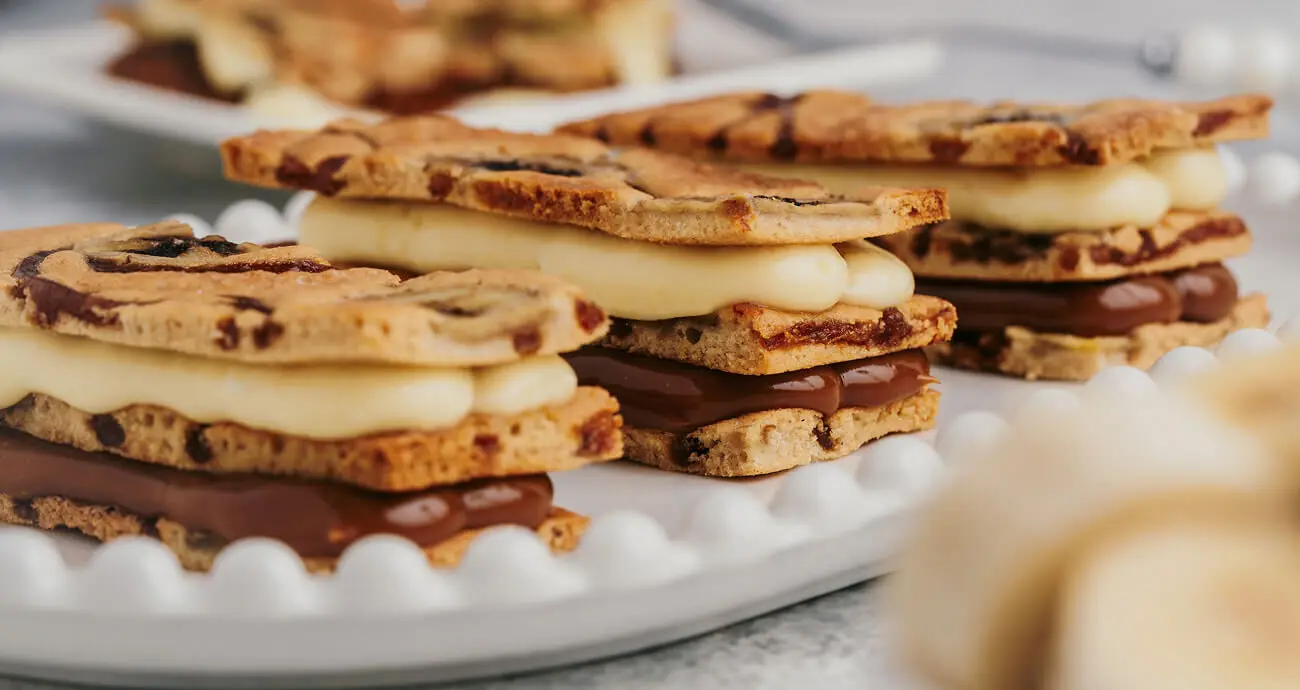 Lingotes de banana y dulce de leche por Osvaldo Gross